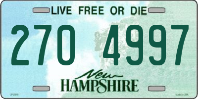 NH license plate 2704997