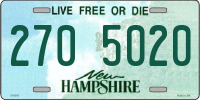 NH license plate 2705020