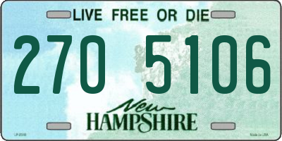 NH license plate 2705106