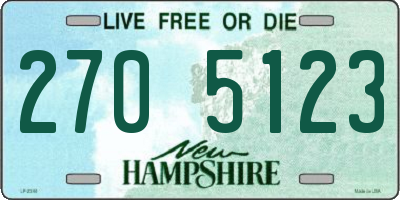 NH license plate 2705123