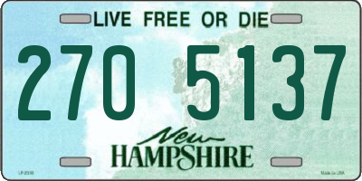 NH license plate 2705137