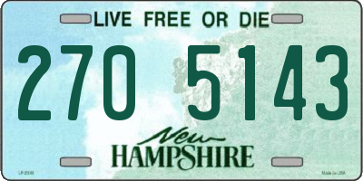 NH license plate 2705143