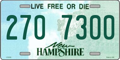 NH license plate 2707300
