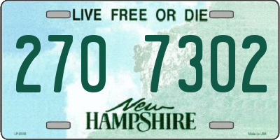 NH license plate 2707302