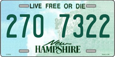 NH license plate 2707322