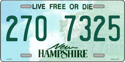 NH license plate 2707325