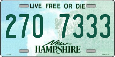 NH license plate 2707333