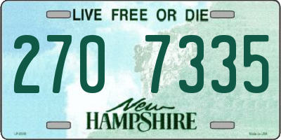 NH license plate 2707335