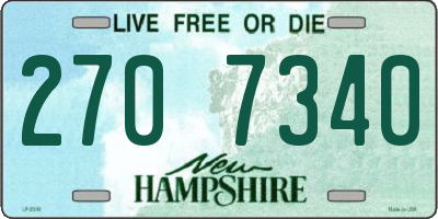 NH license plate 2707340