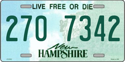 NH license plate 2707342