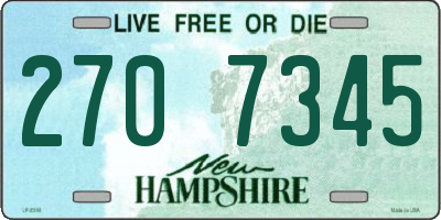 NH license plate 2707345