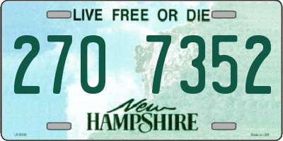 NH license plate 2707352