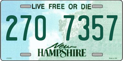 NH license plate 2707357