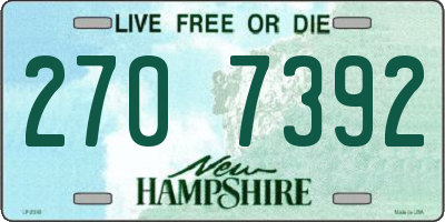 NH license plate 2707392