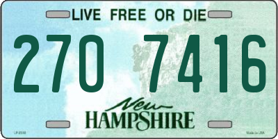 NH license plate 2707416