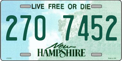 NH license plate 2707452