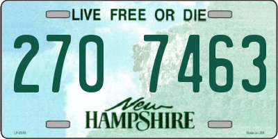 NH license plate 2707463