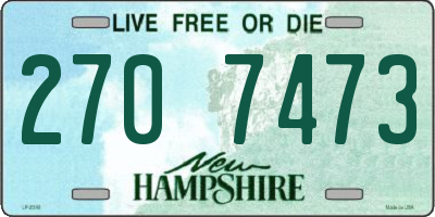 NH license plate 2707473