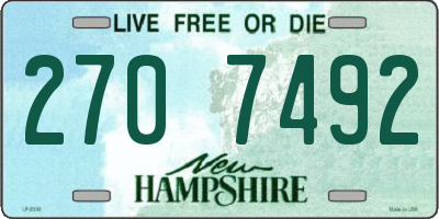 NH license plate 2707492