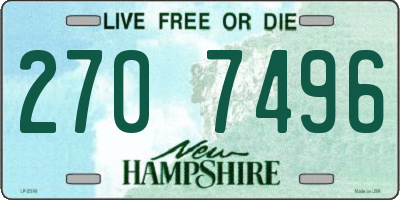 NH license plate 2707496