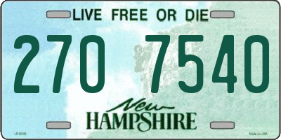 NH license plate 2707540