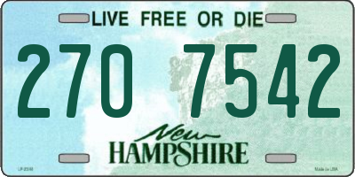 NH license plate 2707542