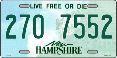 NH license plate 2707552