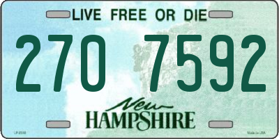 NH license plate 2707592