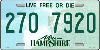 NH license plate 2707920