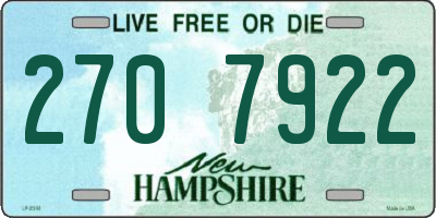 NH license plate 2707922