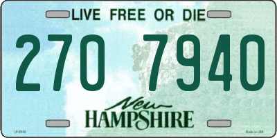 NH license plate 2707940