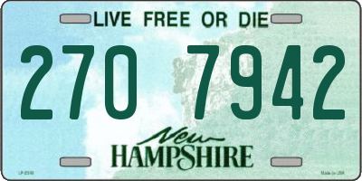 NH license plate 2707942