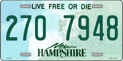 NH license plate 2707948