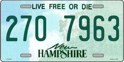 NH license plate 2707963