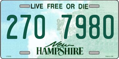 NH license plate 2707980