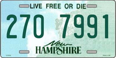 NH license plate 2707991