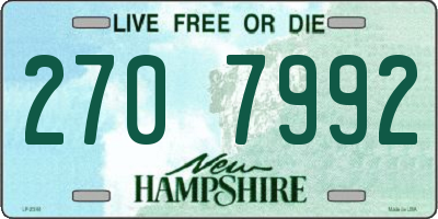 NH license plate 2707992