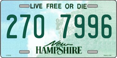 NH license plate 2707996