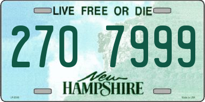 NH license plate 2707999