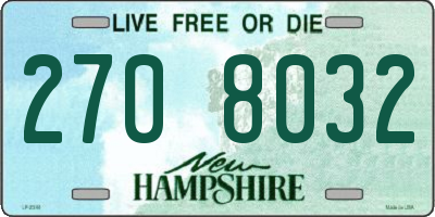 NH license plate 2708032