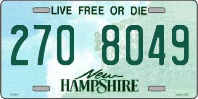 NH license plate 2708049