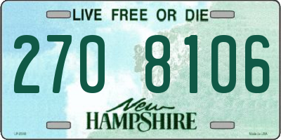 NH license plate 2708106