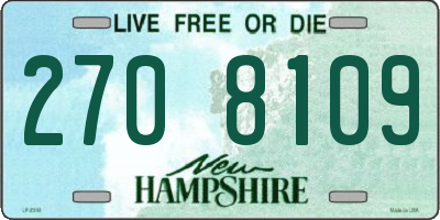 NH license plate 2708109