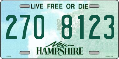 NH license plate 2708123