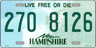 NH license plate 2708126