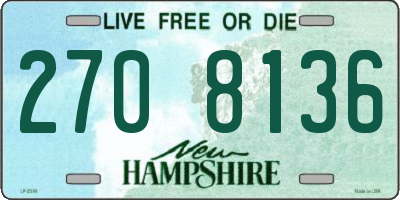 NH license plate 2708136