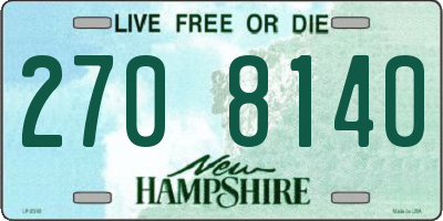 NH license plate 2708140