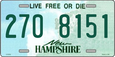 NH license plate 2708151