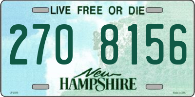 NH license plate 2708156