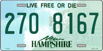 NH license plate 2708167